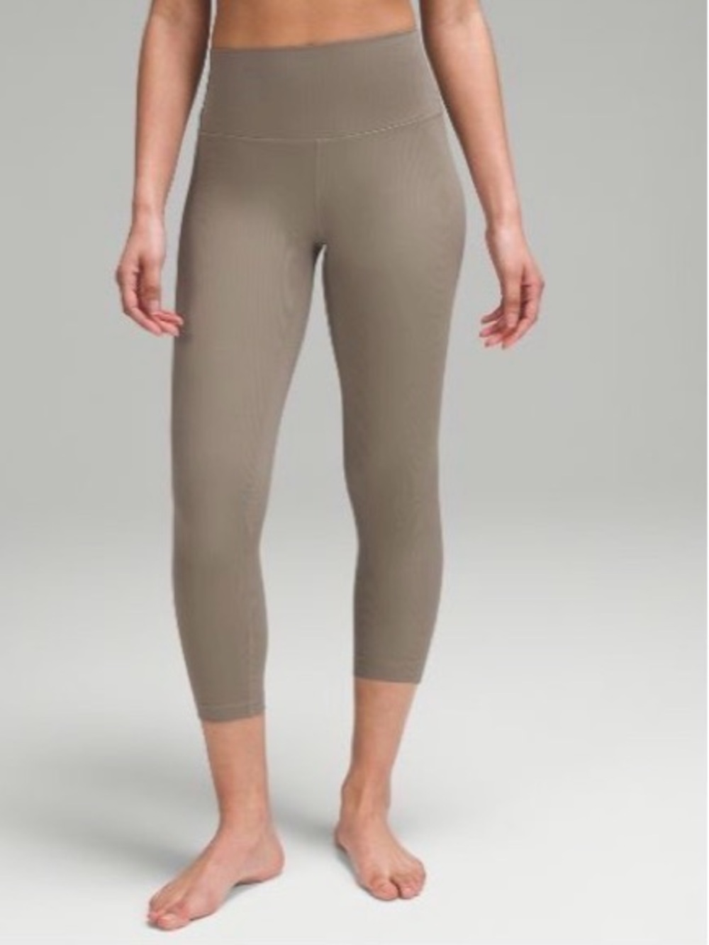 lululemon athletica Ribbed High-Waist Leggings in Carbon Dust Color, 23”